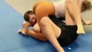Poor Man Wrestling with Female is Facing 2 Battles Here..