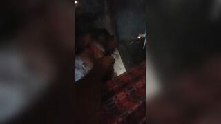 Crazy Man in Brazil just Keeps Yelling and Shooting 2 Men behind Curtain..