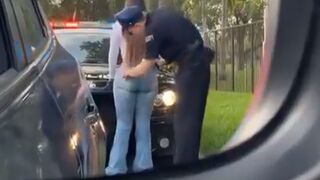 Cop has his Hands All Over this Girl's Body. Fake but Funny because I'm sure it happens Much More than we Think