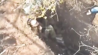 Russian Soldier Blows his Head Off before Drone can get Him..