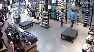 Hitmen Sneak up on Man in Shoe Store Shopping with his Family