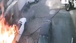 Men Re-Fueling their Truck Goes Horribly Wrong...