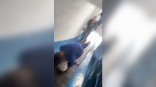 Strong Images: Psycho Girl has True Evil in her Heart...Watch this Beating in the Stairwell and No One Helps Her (Alive?)