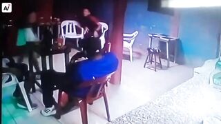 Hitman in Small Bar is Inches Away from his Target. Pulls Rifle out and Blows off his Head (See Info) 2 Angles and Aftermath