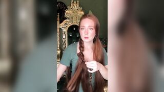 Watch this Redhead use Her Long Hair to Transform her Image (Watch it All)