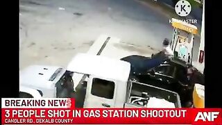 Movie-Style Shootout at a Gas Station in Atlanta.