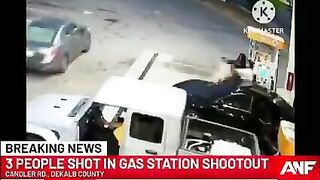 Movie-Style Shootout at a Gas Station in Atlanta.