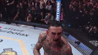 Joe Rogan calls this KO by Max Holloway vs. Justin Gaethje at UFC 300 The Best Moment in UFC History (1 Second left in Fight)