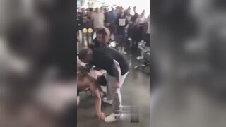 Watch the Guy with the Fast Hands wearing Black Shirt, He Knocks Out Everyone, Woman and Man