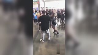 Watch the Guy with the Fast Hands wearing Black Shirt, He Knocks Out Everyone, Woman and Man