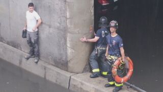 Firefighters Rescue Stranded Drivers During Severe Flooding in New York