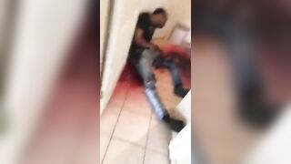 Confused and Hysterical Kid finds his Brother in the Bathroom after he Shot Himself