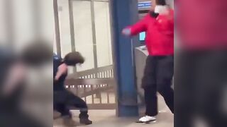 Racist Man with No Arms gets a Swift Kick in the Ass