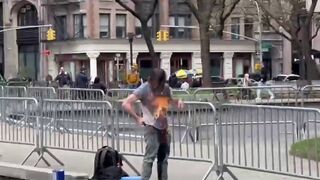 FULL, Closest Video of Trump Protestor Burning Alive...Taken from the Moment he Lights Himself Ablaze