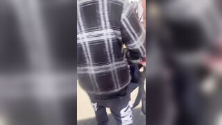 Kid uses a Fire Extinguisher to Knock Out the Kid he Dislikes the Most in School Cafeteria