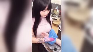 Pretty Tattoo Artist knows How to Do her Job, so Keep your Hand in the Right Place