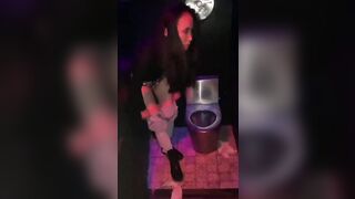 Couple caught in the Bathroom of the Club and try to Slam the Door...Nope