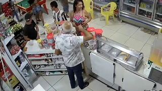 Brazil: Woman Stabs Man to Death: Watch the Man in the Red Shirt by the Pool Table (See Info)