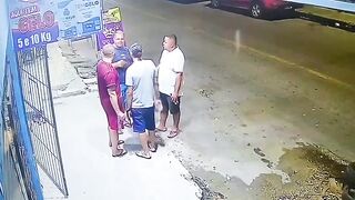 Death Approaches: Four Men in Casual Conversation get Visit from Reaper who Kills 2 of Them