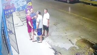 Death Approaches: Four Men in Casual Conversation get Visit from Reaper who Kills 2 of Them