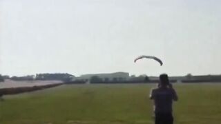Man Recording Paraglider take off Misses the Best Part...Watch