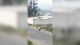 Scumbag Mom Beats her Little Kid on Side of Road and Makes Sure No one is Watching...