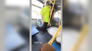 Homeless Man Spits on Woman on New York Bus and Immediately Regrets It