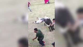 New: Man Gored so Badly the Guts Start Coming Out..