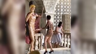 Girls and a Hard Co*k in Museum..Really Girls?