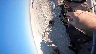 Terrifying moment Motorized Paraglider traveling at 50mph Flips Over and Smashes into the Texas Desert