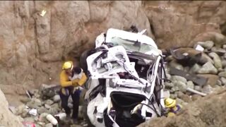 A True Miracle: California Doctor drove his Tesla, family inside off a 250 foot Cliff because he thought his Kids would be S*x Trafficked.