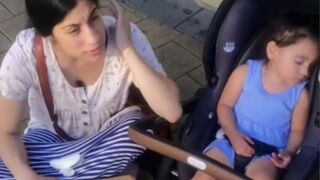 Foreigner in Washington DC is seen pretending to be homeless scamming Americans for money