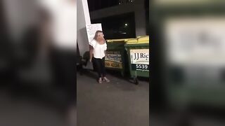 Girl didn't Mean to go Dumpster Diving...