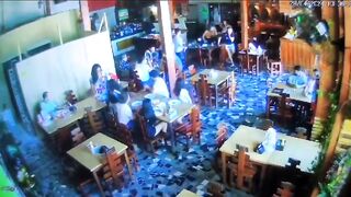 Camocim, Brazil. Waiter Slits Throa of 3 People in Restaurant