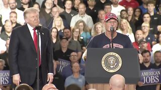AWESOME! This MAGA auto workers patriot just stormed the stage and WENT OFF