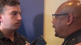 DEI Seattle Police Chief Shon Barnes appeared to want to fight a journalist
