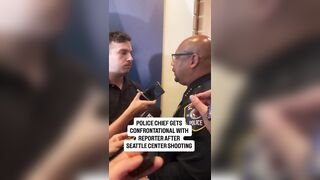 DEI Seattle Police Chief Shon Barnes appeared to want to fight a journalist