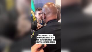DEI Seattle Police Chief Shon Barnes appeared to want to fight a journalist