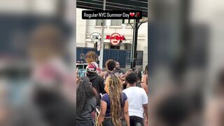 Woman Resists Arrest in New York City, Spits on Officers and Fights Police