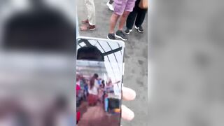 British father caught a foreign man taking pictures of his kids