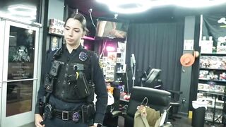 White Female Cop SWATS 2 Black Streamers live doing Tattoos