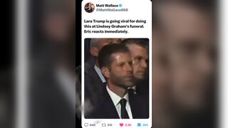 Lara Trump at Lindsay Graham's Funeral. I stand with Lara