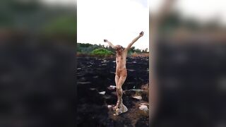 Davide Gelso Sculpture of our Lord Survives Wild Fire, Everything Else Burned.