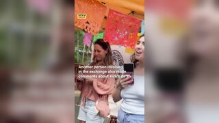 Lady didn’t like The Charlie Kirk Freedom Shirt a guy was wearing.
