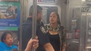 Subway Meltdown: Woman Loses It Completely When NYPD Moves In to Arrest Her