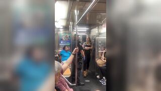 Subway Meltdown: Woman Loses It Completely When NYPD Moves In to Arrest Her