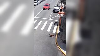 Motorcyclist crashed hard