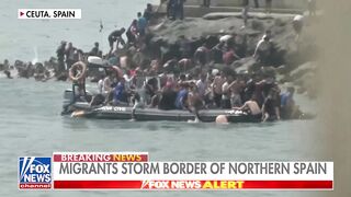 Illegal Aliens Storm The Border In Northern Spain Unchecked