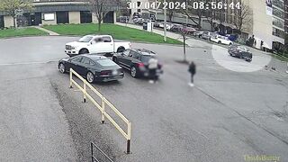 Surveillance video shows York Regional officer struck by vehicle during auto theft