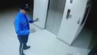 ecurity Guard FREAKS OUT After Realizing He’s Been Talking to NO ONE